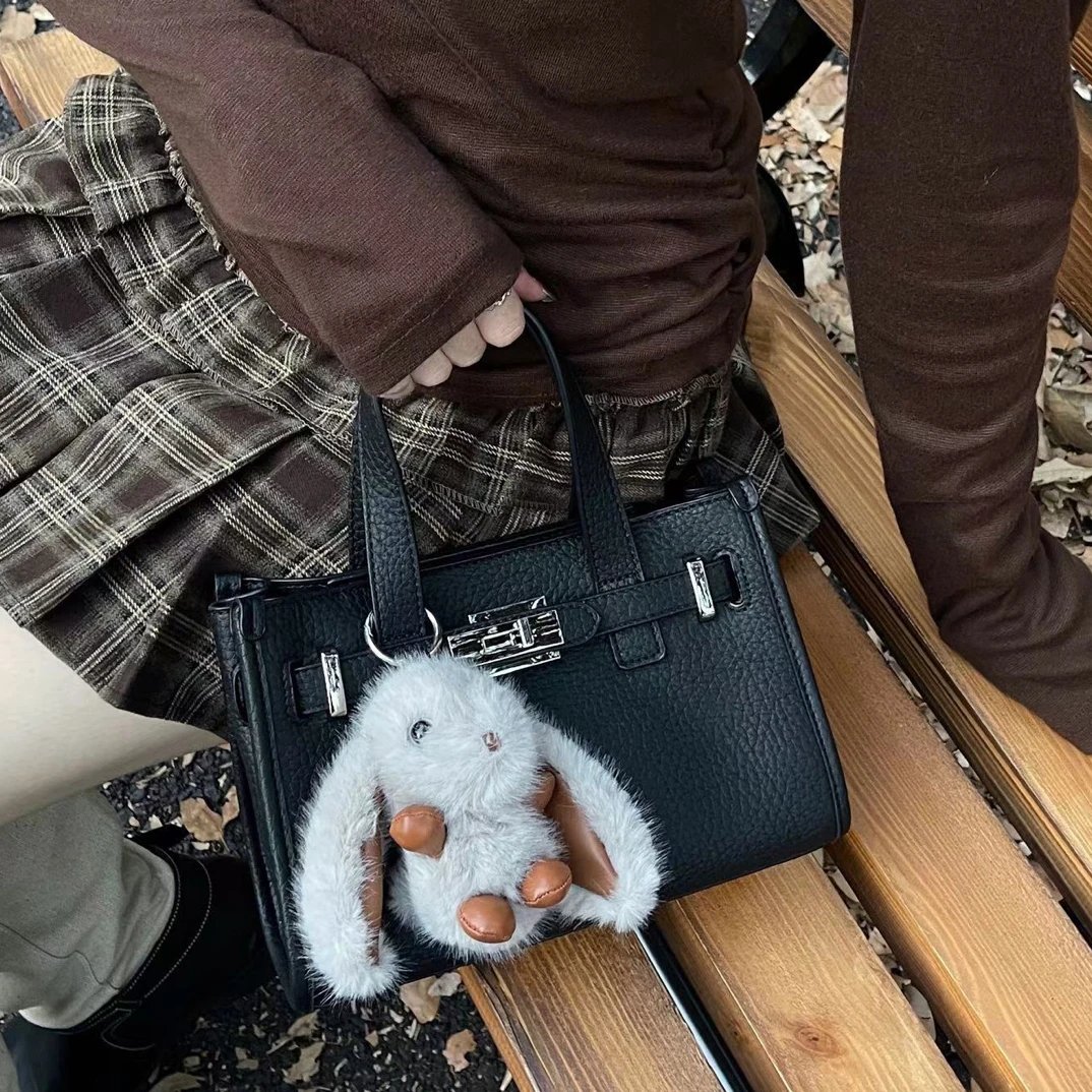 鎏金凯莉包2025秋冬进口真皮高质感通勤铂金手提包气质单肩包网红