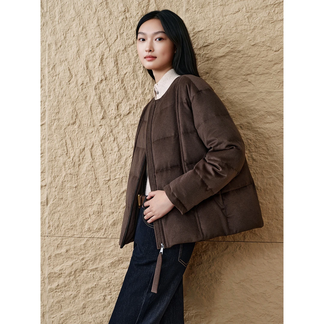 「羽众不同」INSUN恩裳2025冬季巴恩风短款鹅绒羽绒服9C65508690