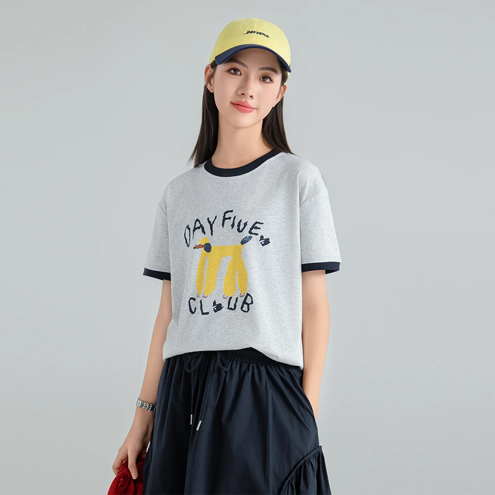 女童凉感短袖t恤薄款2025休闲大童女孩夏季半袖上衣初中生夏装