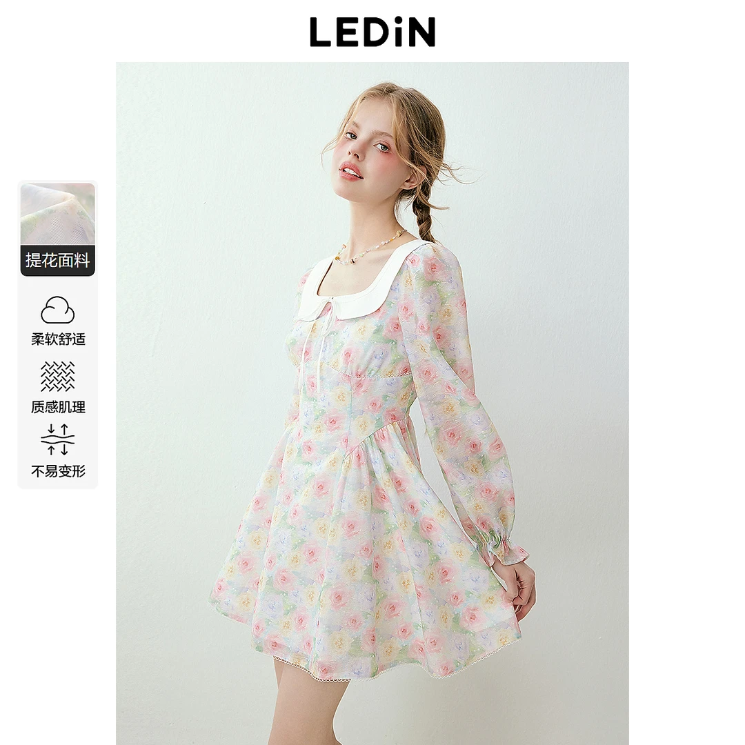 乐町短款翻领连衣裙2005