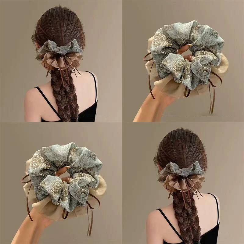 B201-400发圈秋冬双层大肠发圈女韩系气质扎头发丸子头发绳