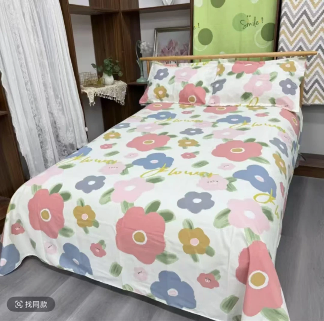 【花梦】一对48x74枕套粗布加密加厚柔软亲肤透气