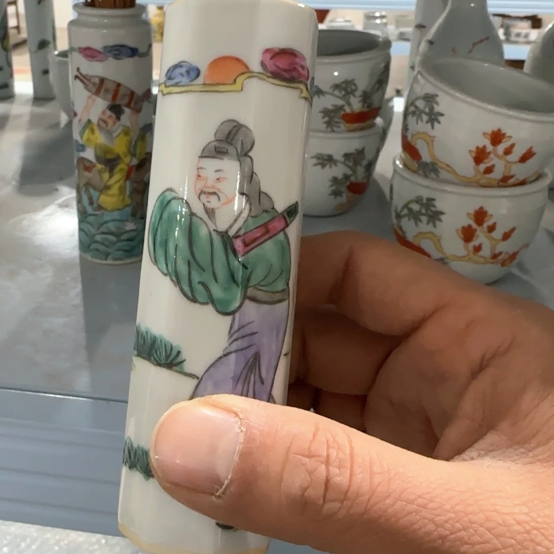 瓷片摆件手绘瓷器处理了吧