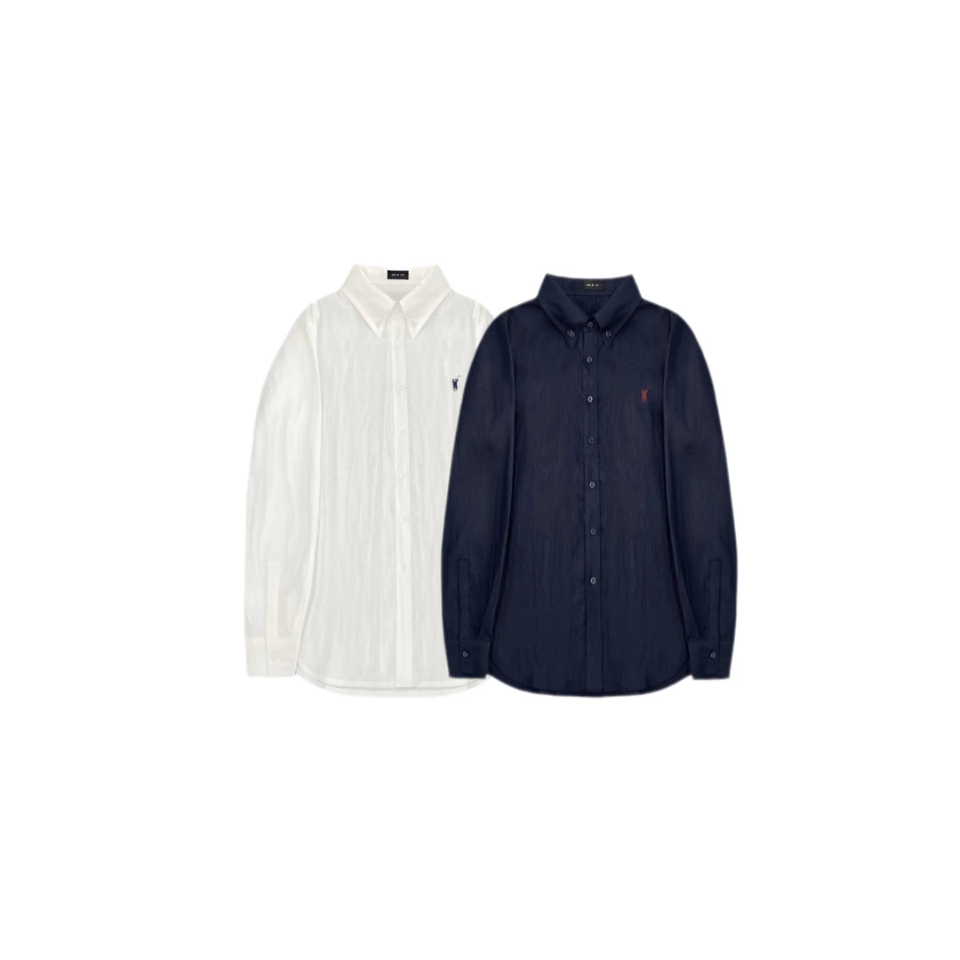 072 & RICE【劳伦麻】休闲翻领单排扣长袖衬衫 24NB014Z FF11