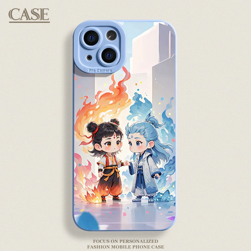 Q搬哪吒适用iPhone16ProMax手机壳15苹果14软13瞳影12磨砂11xsxr