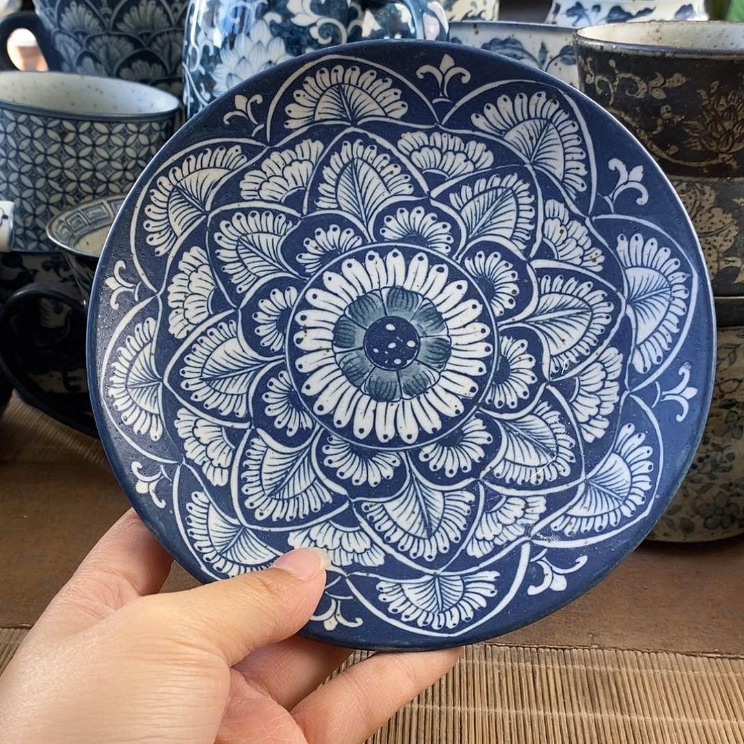 陶手工手绘青花高温陶瓷