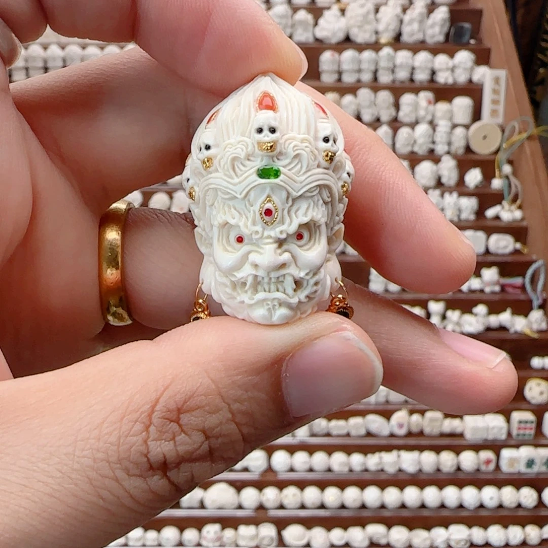 散***物其他猛犸象牙大黑天头大号