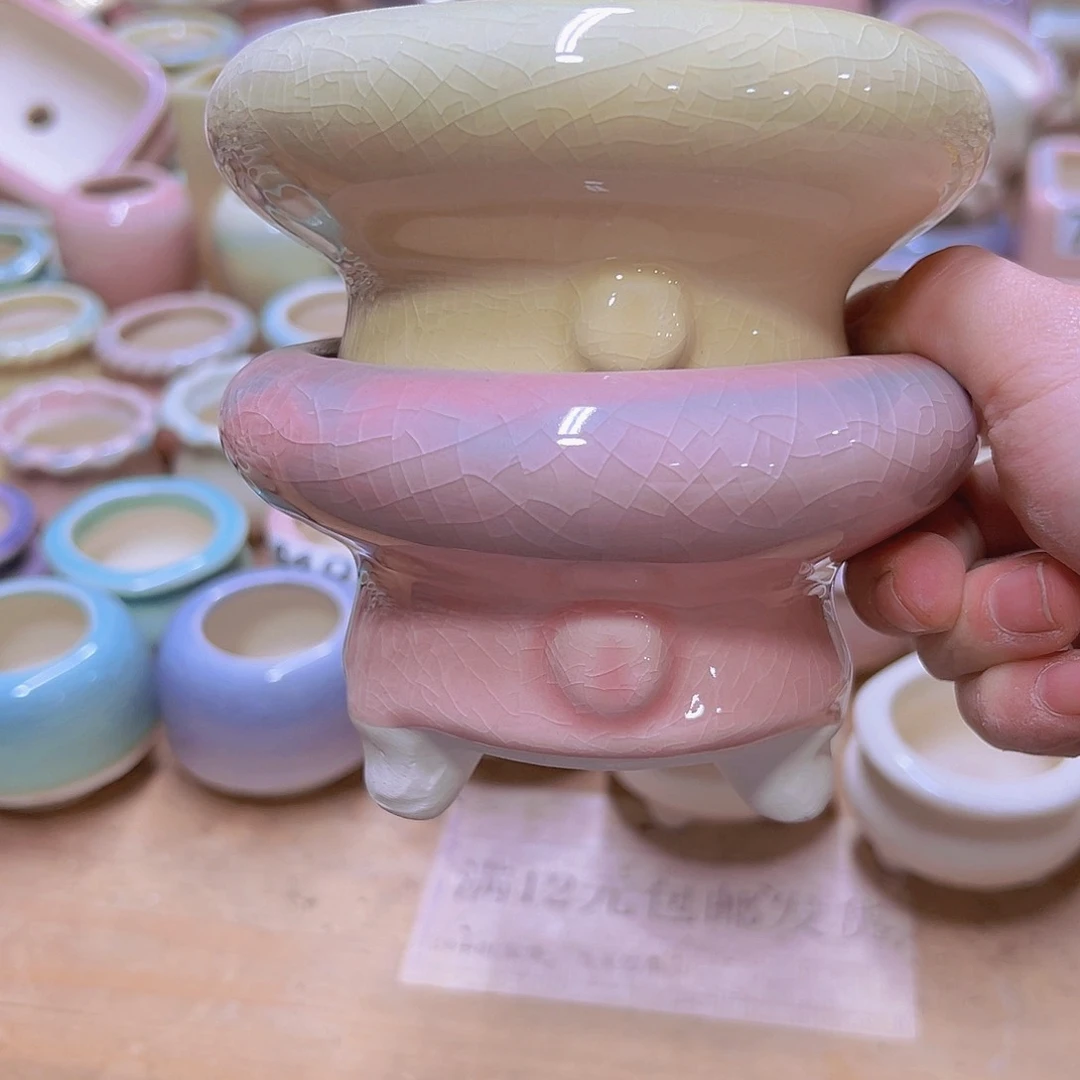 陶瓷花盆当场满12包邮