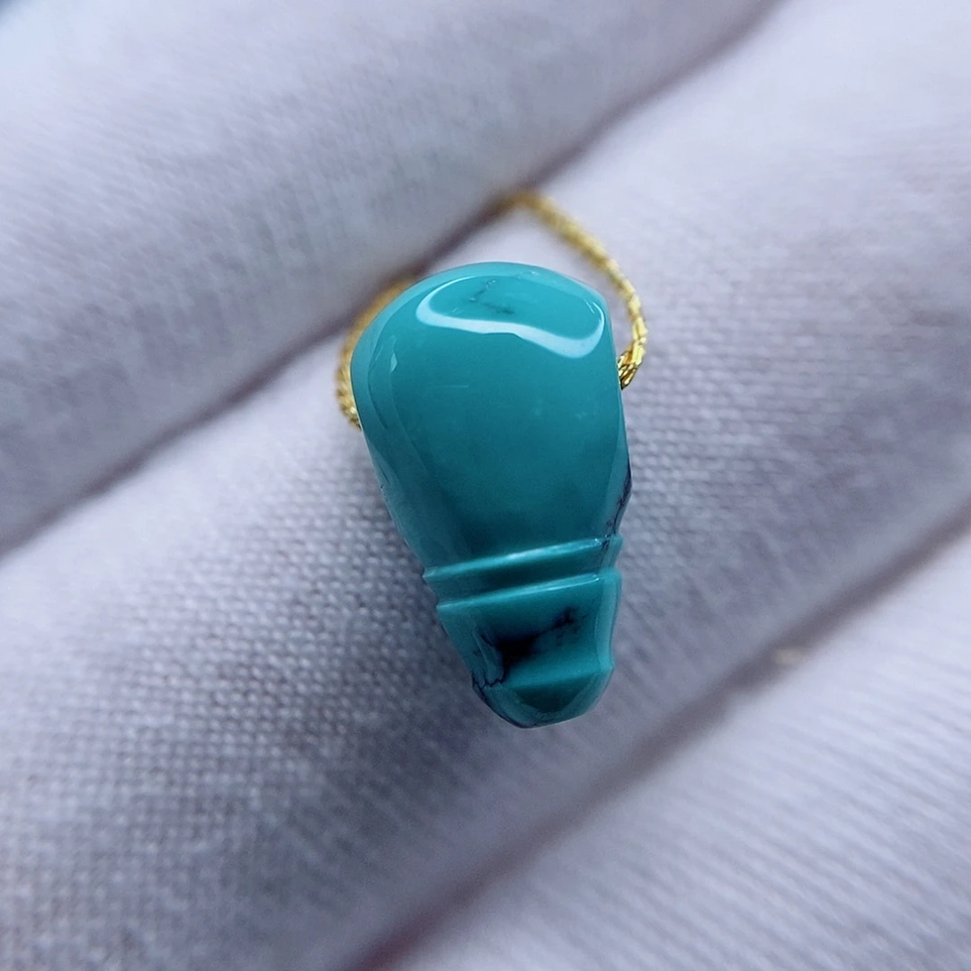 绿松石三通7.6未镶嵌