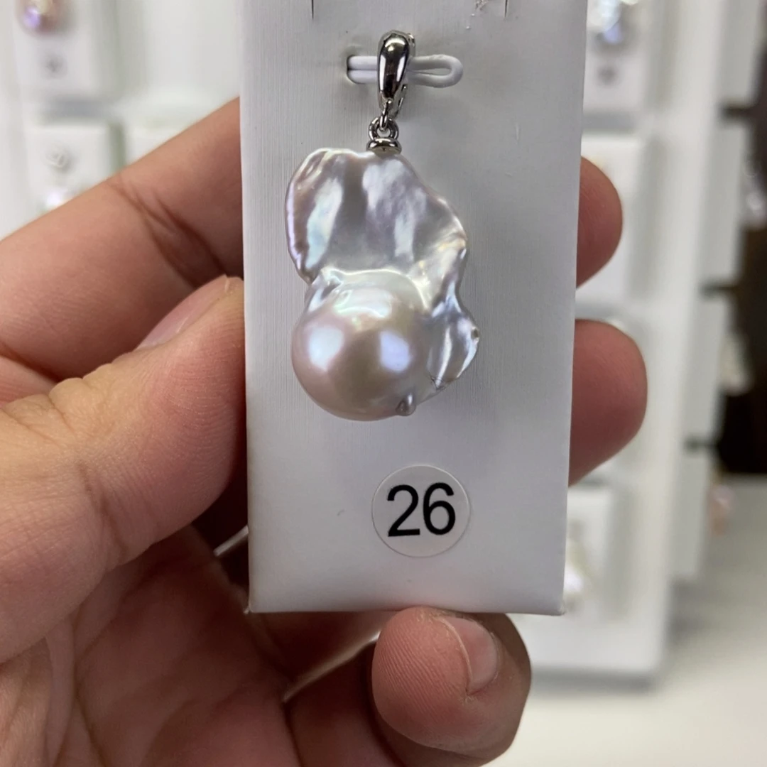 淡水珍珠合金吊坠(不含链)