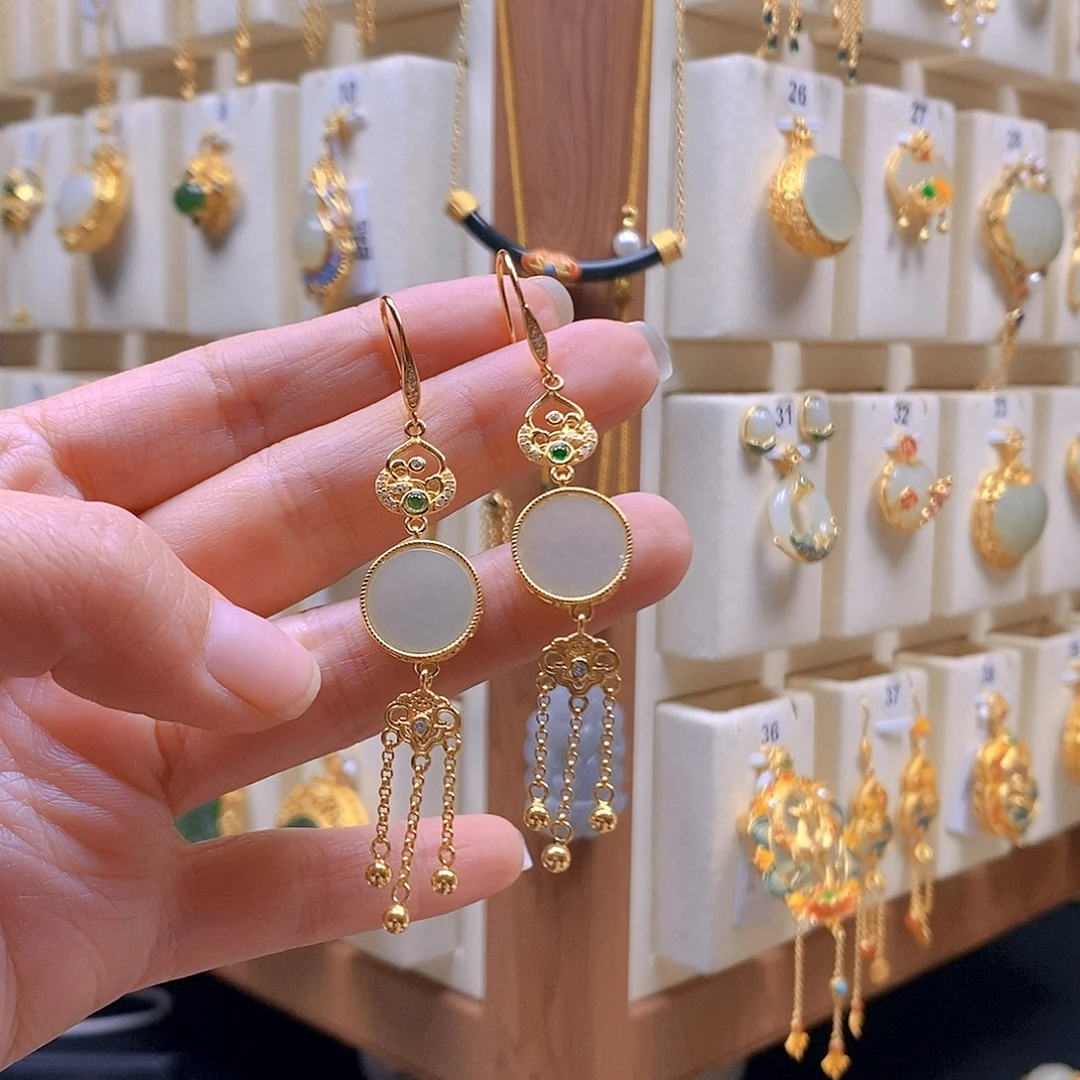 和田玉银S925镶嵌颈饰