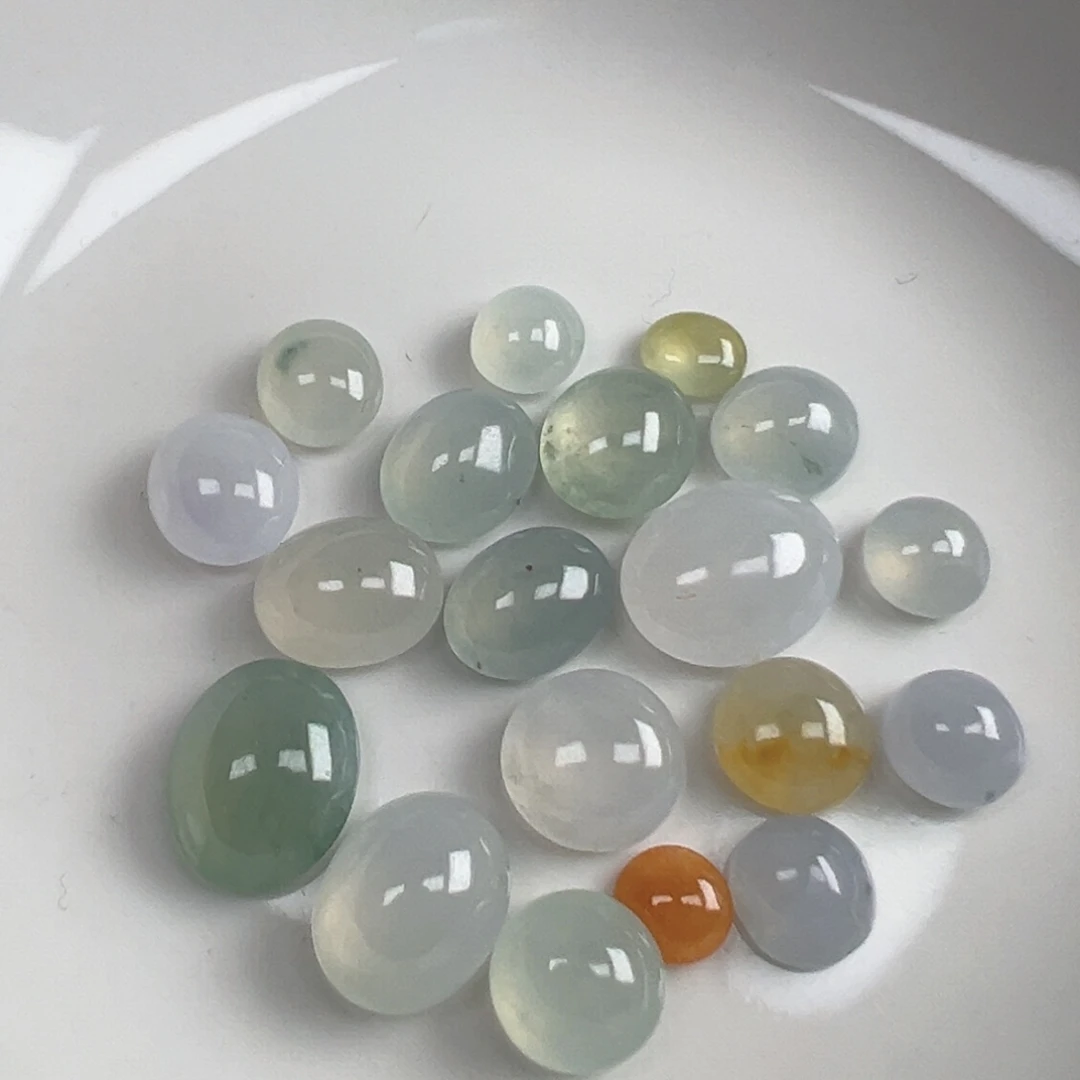 翡翠散珠翡翠蛋面一个可挑