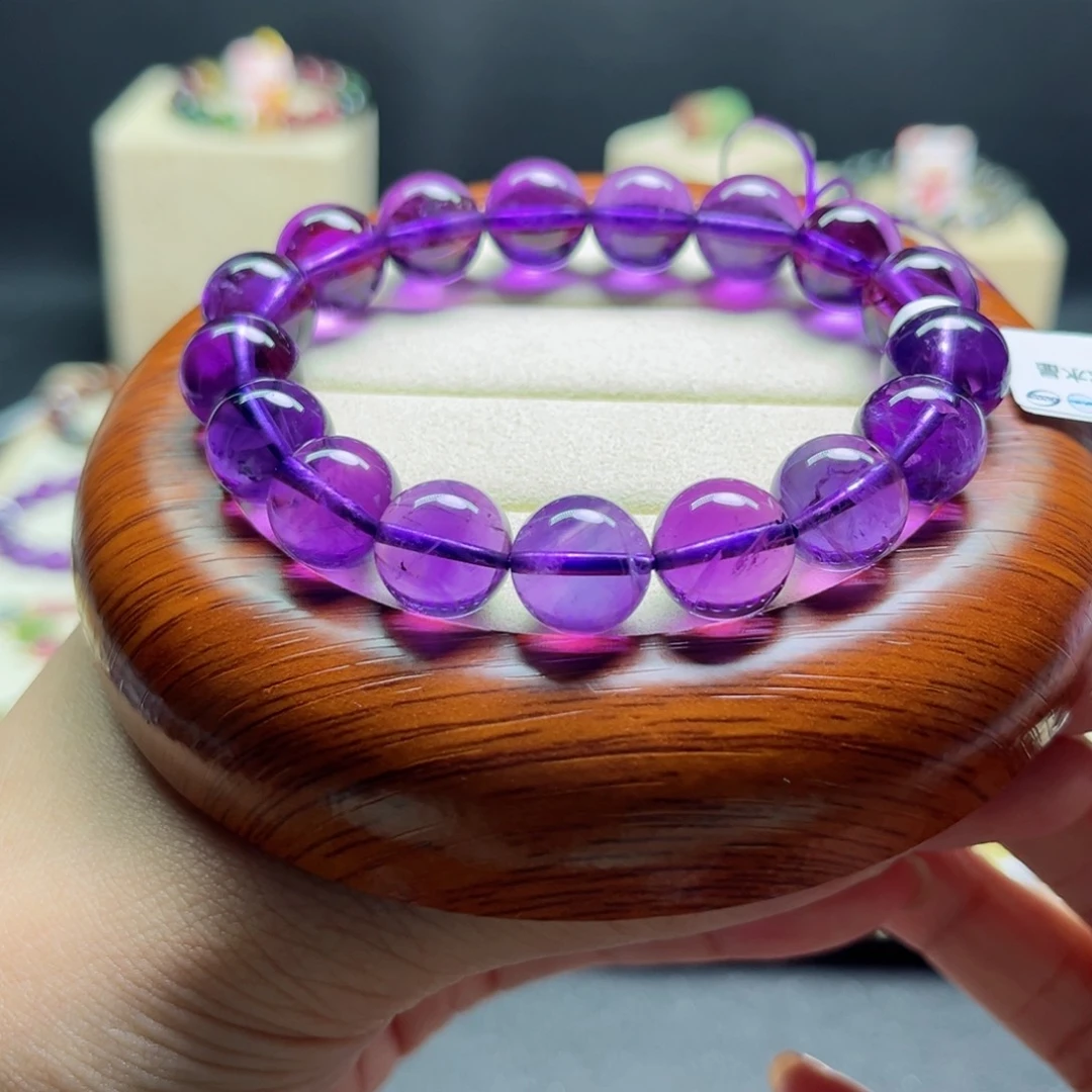 紫晶手串未镶嵌多****8紫晶12mm