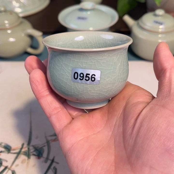 瓷杯子0956 青鸾汝瓷汝州发货