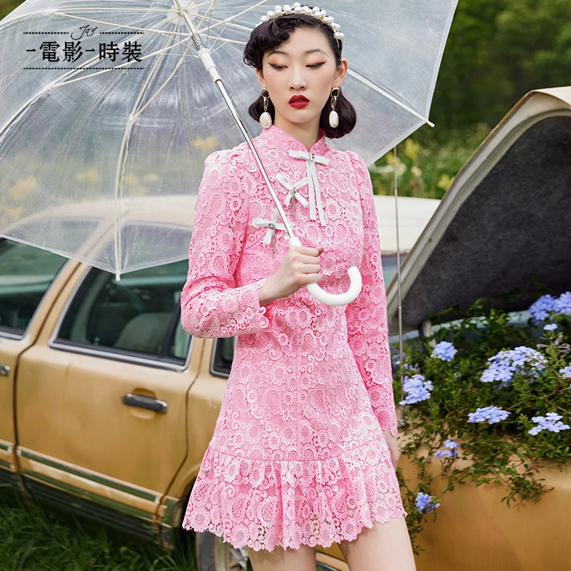 【老板娘夏天】一电影一时装新中式改良旗袍连衣裙FEAX115546