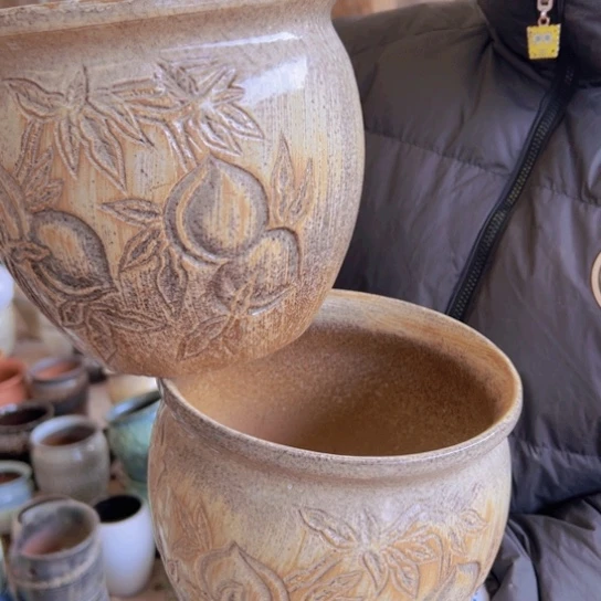 紫砂花盆高20口20—————-