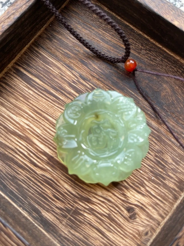 岫玉平安福吊坠 挂件