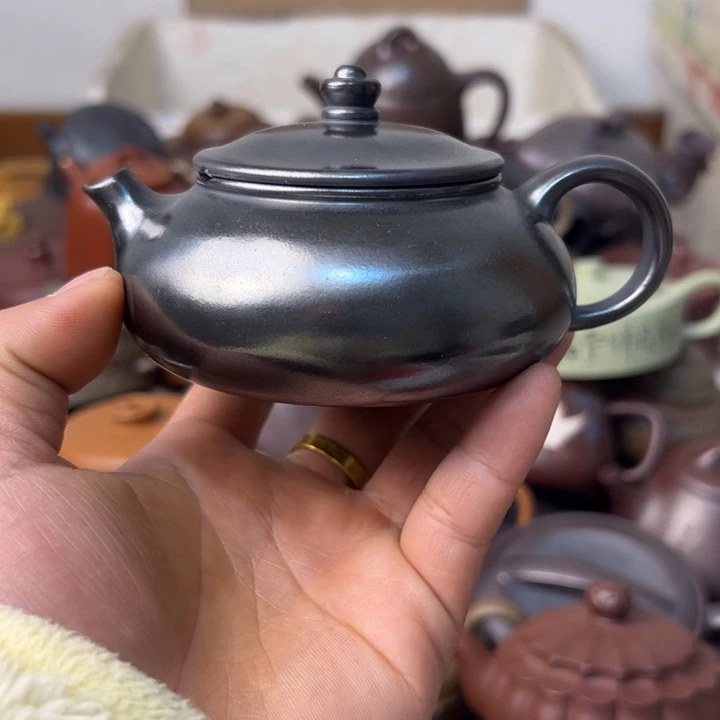 紫砂茶壶紫砂壶微瑕底部花泥