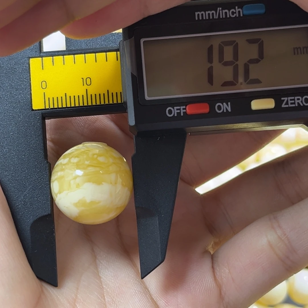 琥珀未镶嵌手串单珠圆珠