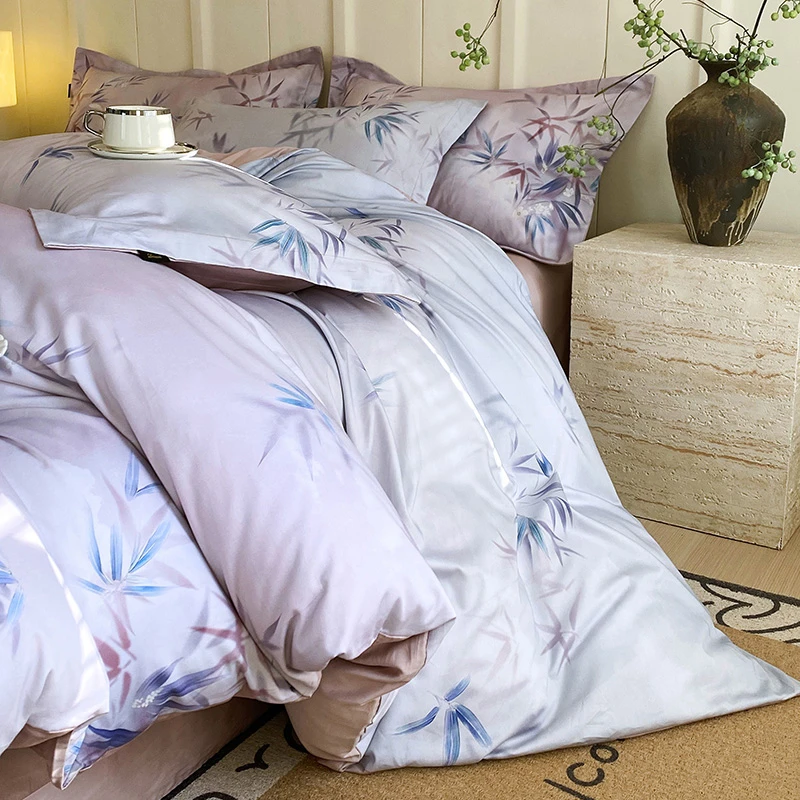 微引 现货 四季款 全棉纯棉四件套新疆长绒棉贡缎轻奢床品套件