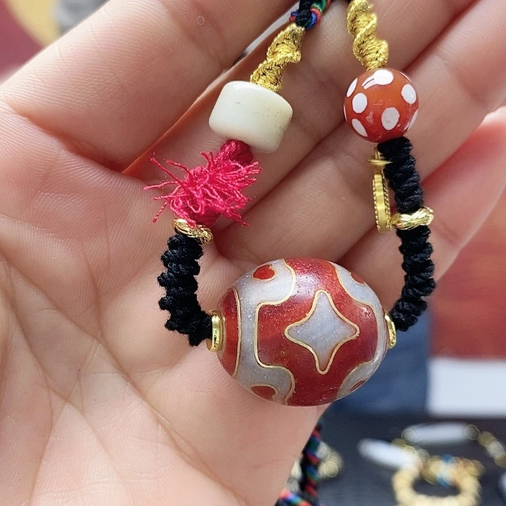 玛瑙/玉髓（覆膜）合金颈饰