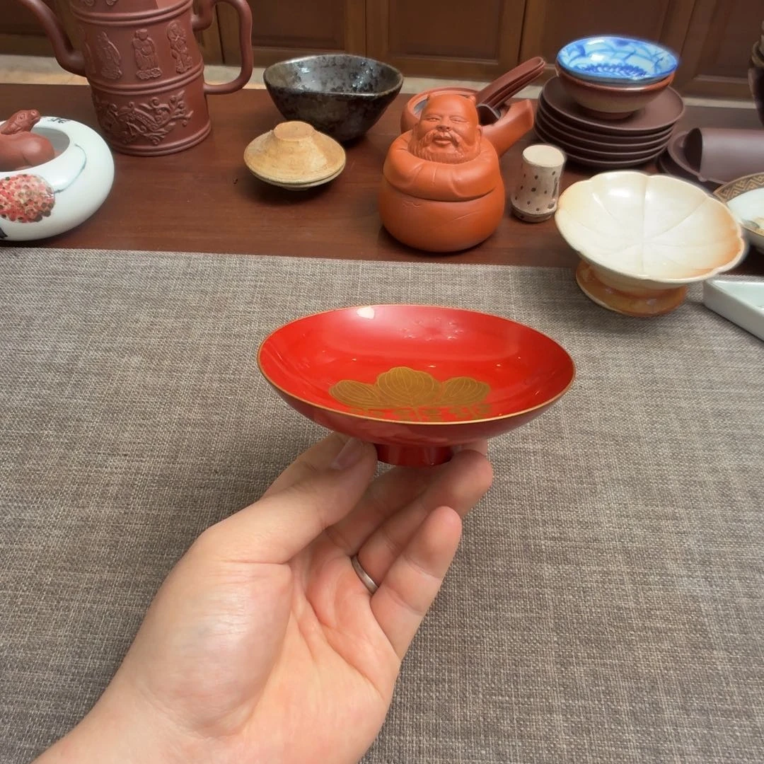 紫砂茶壶日本木胎大漆盘