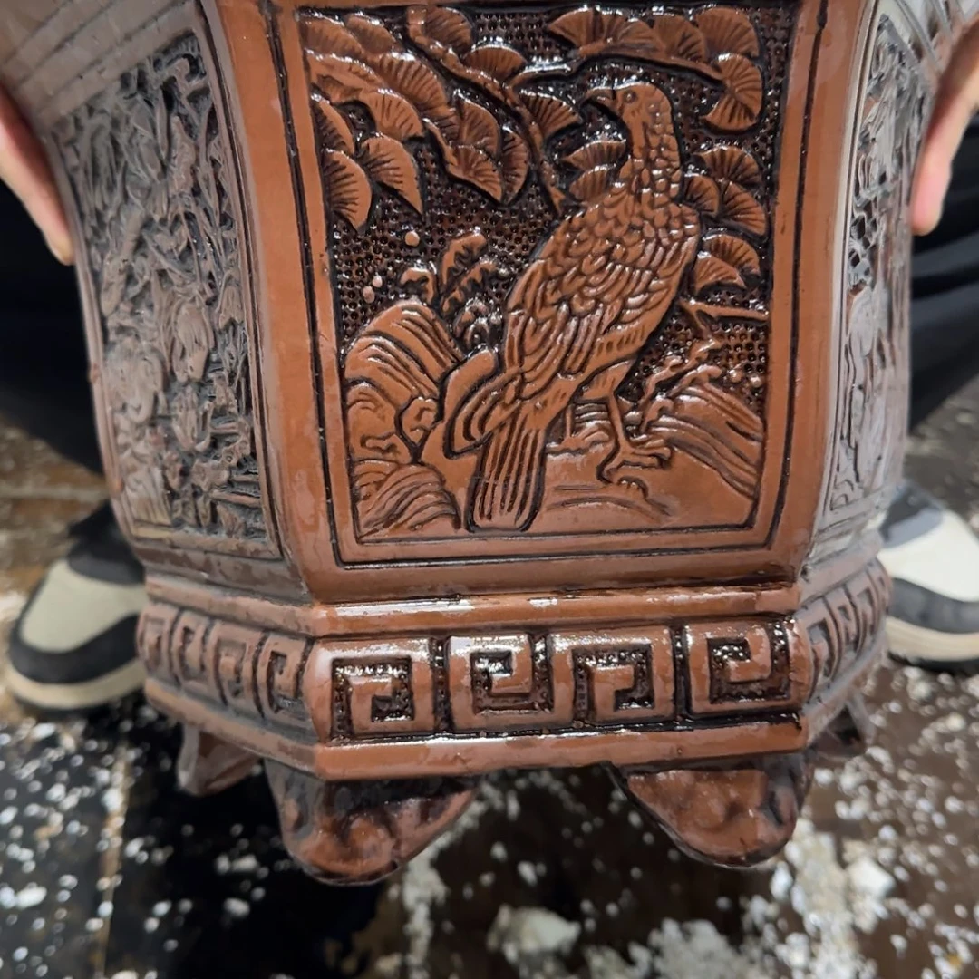 紫砂花盆口径26.22口径