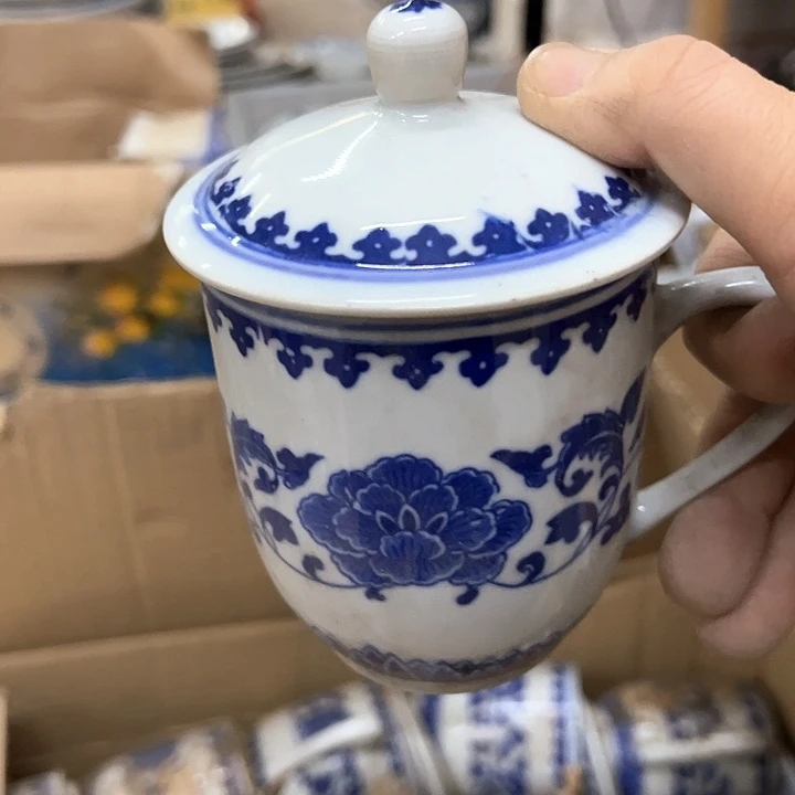陶其他景德镇芙蓉花办公杯