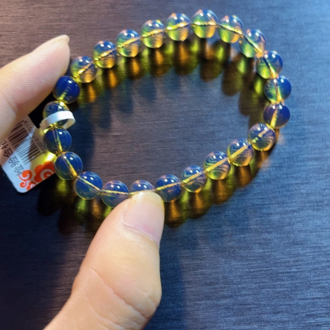 未镶嵌蓝珀珠宝奇石8mm