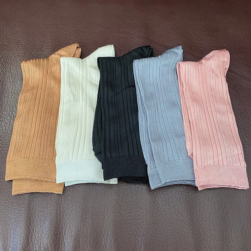 【无骨舒适】日单超人气春季纯色女袜基础百搭堆堆袜螺纹中筒袜