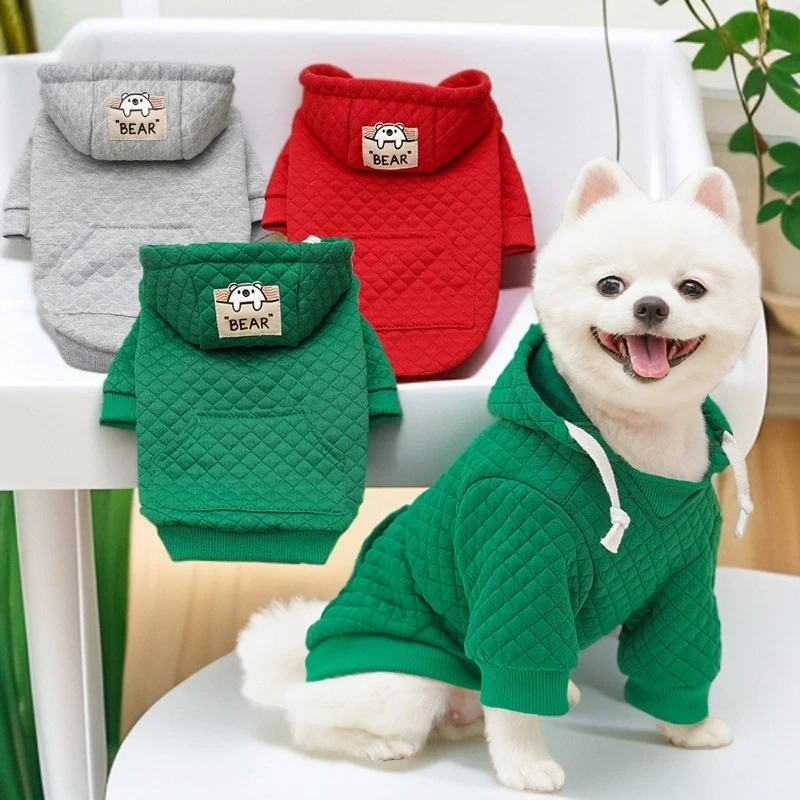 宠物小中大狗狗金毛猫咪秋冬带帽两狗卫衣猫衣服用品可爱宠物衣服