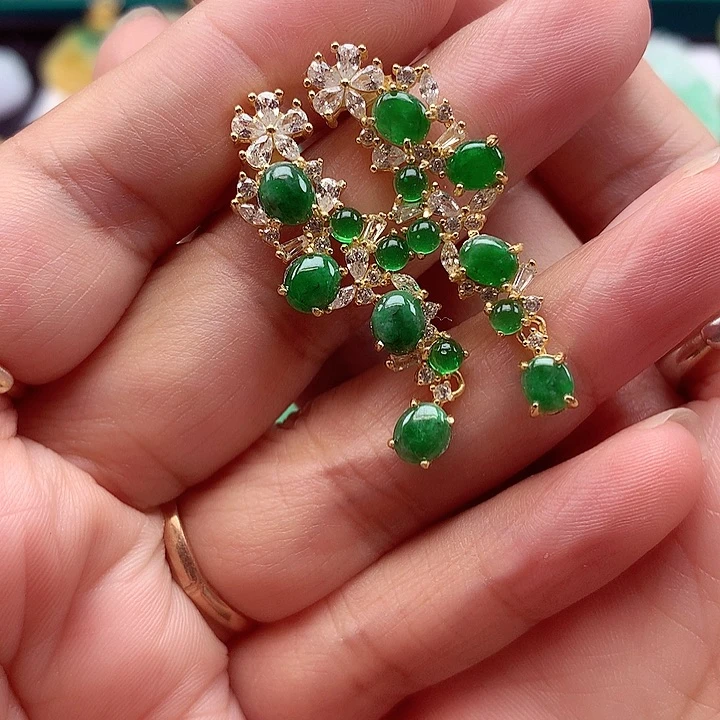 翡翠银S925镶嵌颈饰翡翠