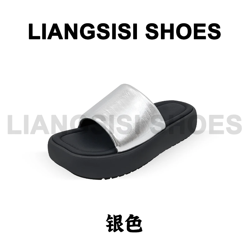 梁思思SHOES夏季新款时尚城市通勤厚底一字拖-3962