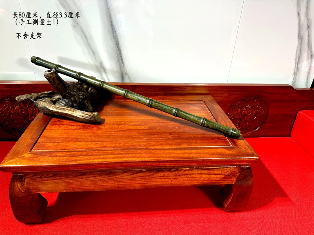 滕厂长推荐80厘米绿檀竹节摆件（晒太阳变绿）
