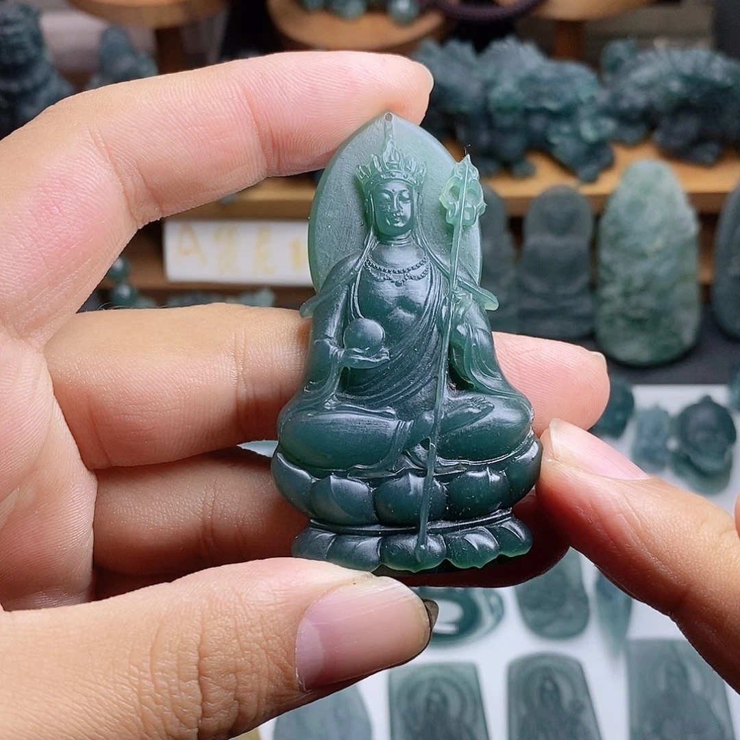 定制翡翠未镶嵌地藏