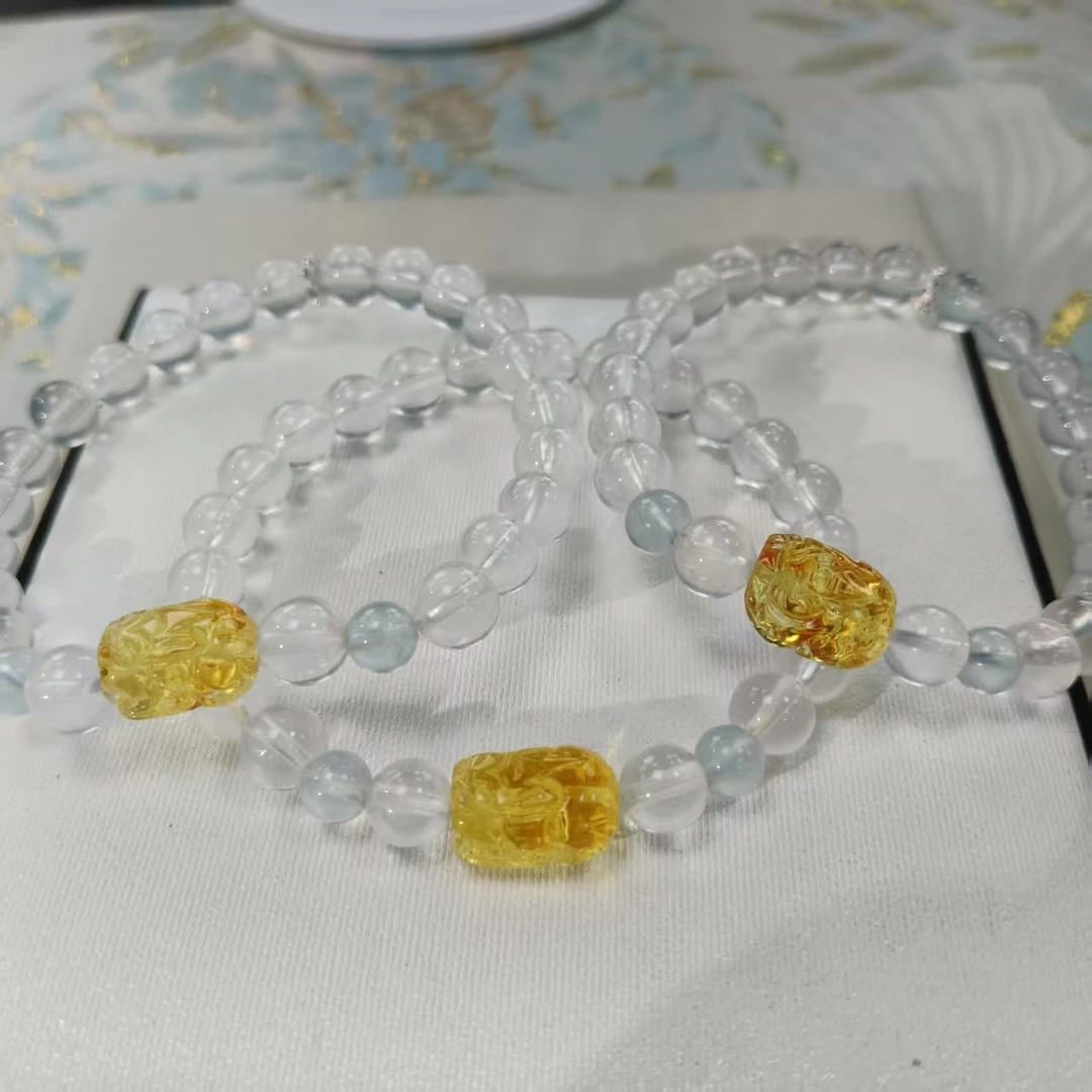 【小院甄选】奶白晶蜜蜡貔貅手串约5-9mm 多样性发一件 2302EZH