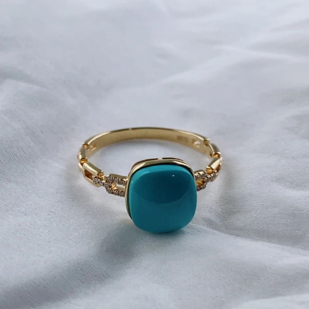 绿松石配饰18K金镶嵌