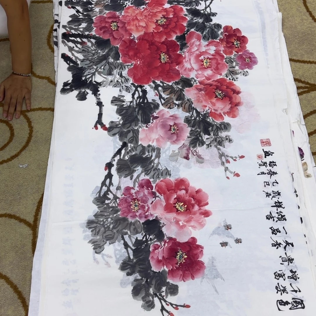 国画罗福贤四尺花鸟艺