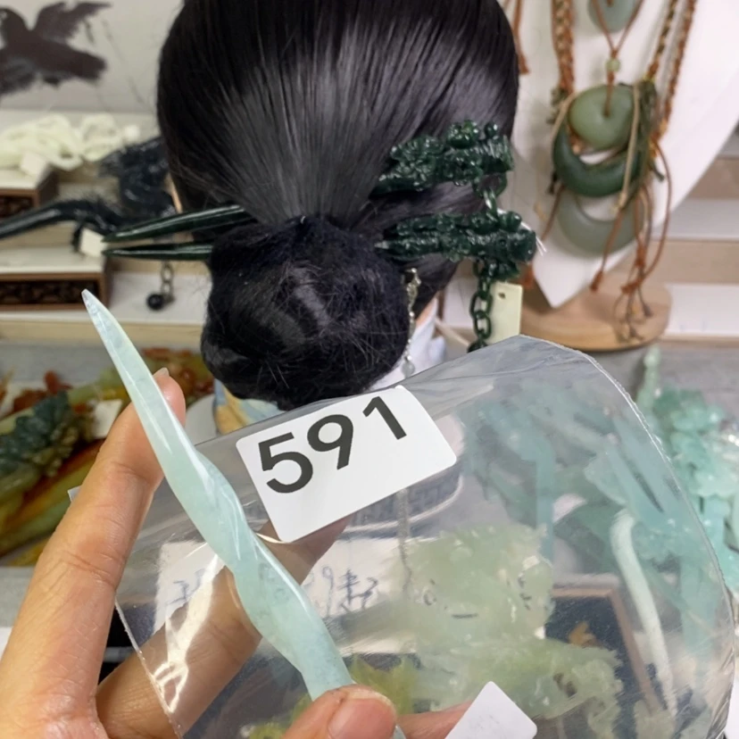 【闪购商品】岫玉颈饰未镶嵌a****i发簪