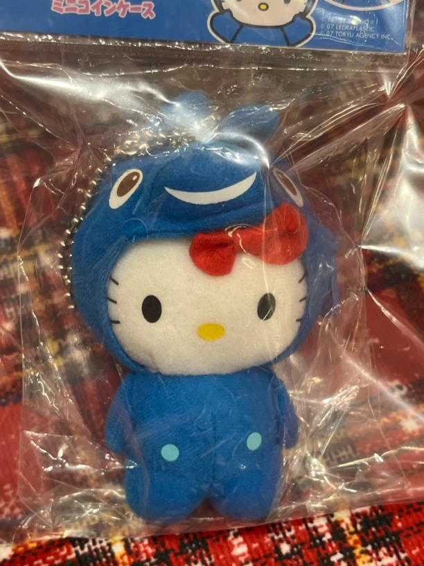 GG专拍蓝色跳跳马kitty挂件