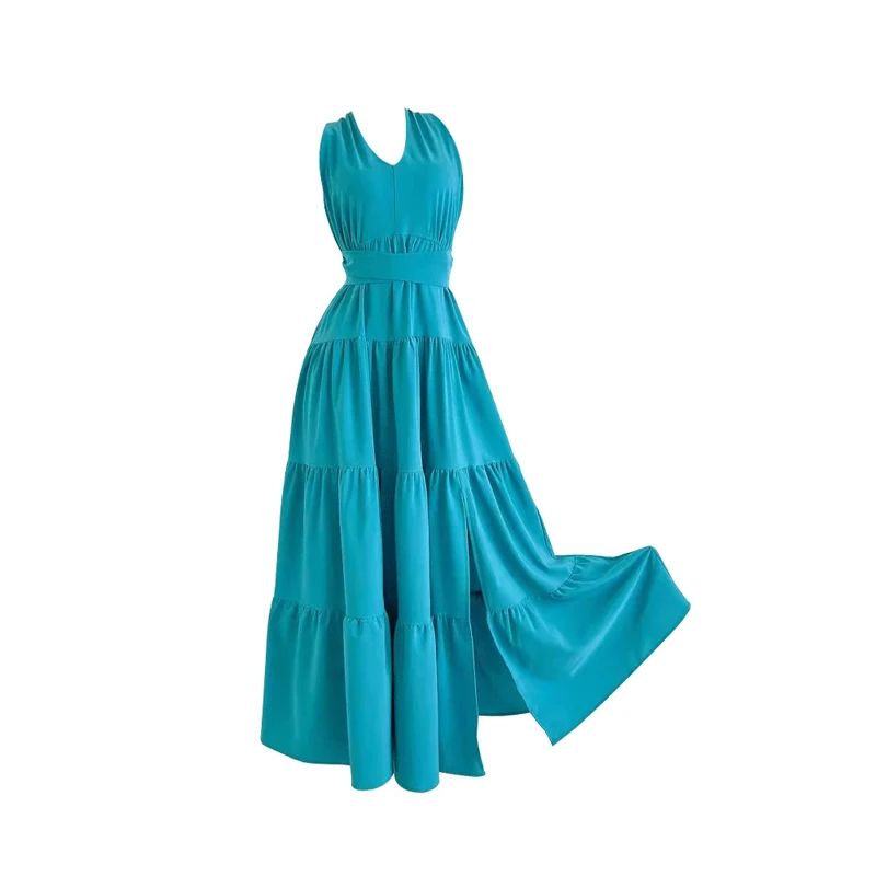 法式御姐时尚气质超好看连衣裙女2025年夏季新款冷淡系a字长裙子