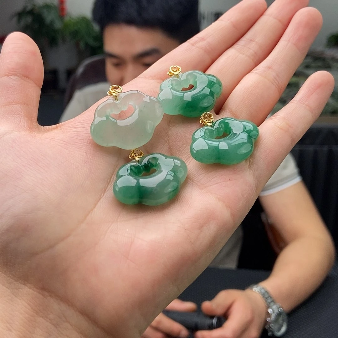 石英质玉（独龙翠）颜色多样性发拍一发一银S925镶嵌