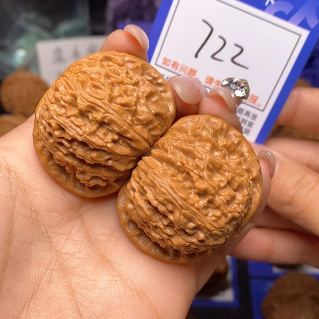文玩核桃把件43闷白722