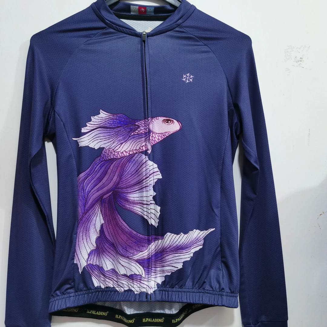 SQ 2082【锦鲤银离子冰丝骑行服】男女士长袖ILPALADINO专业版