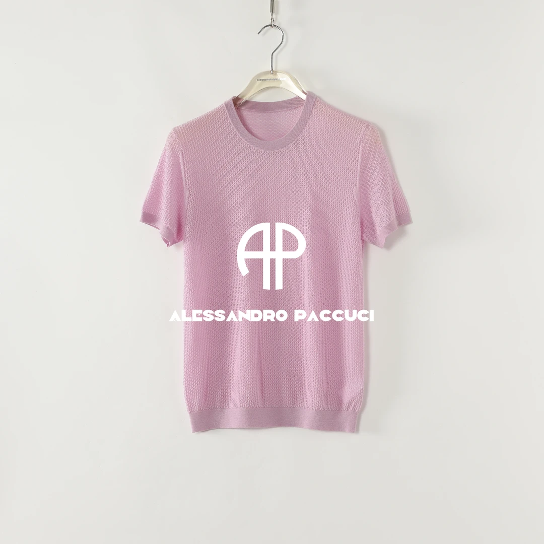 AP洛哥53169ST【织己】100超细美丽诺羊毛圆领多色短袖时尚套头衫