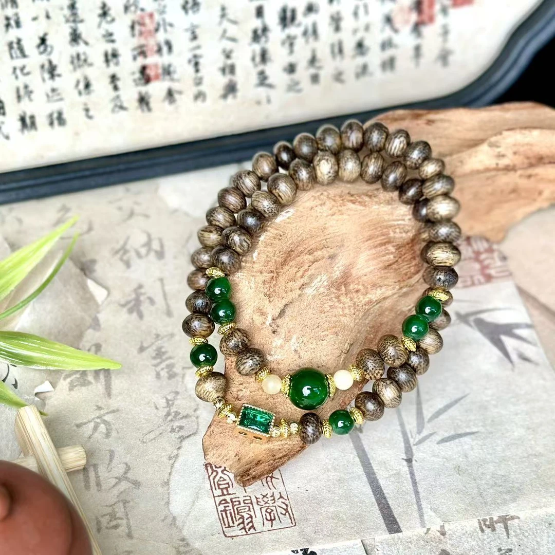 增香沉香木增香沉香木双圈手串358带礼盒