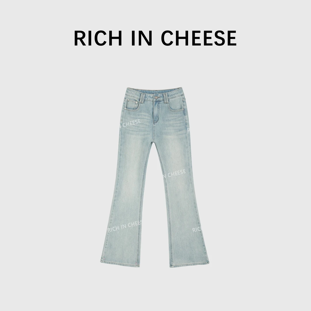 RICHINCHEESE 高定四面弹喇叭裤 超模大长腿弹力喇叭牛仔裤夏秋