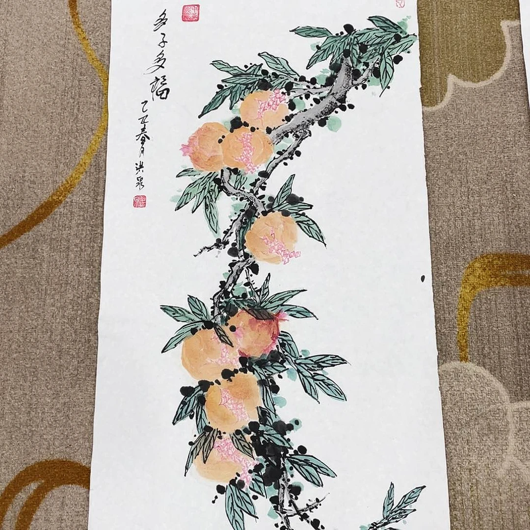 国画绘画作品莘洪泉100.50三尺画芯