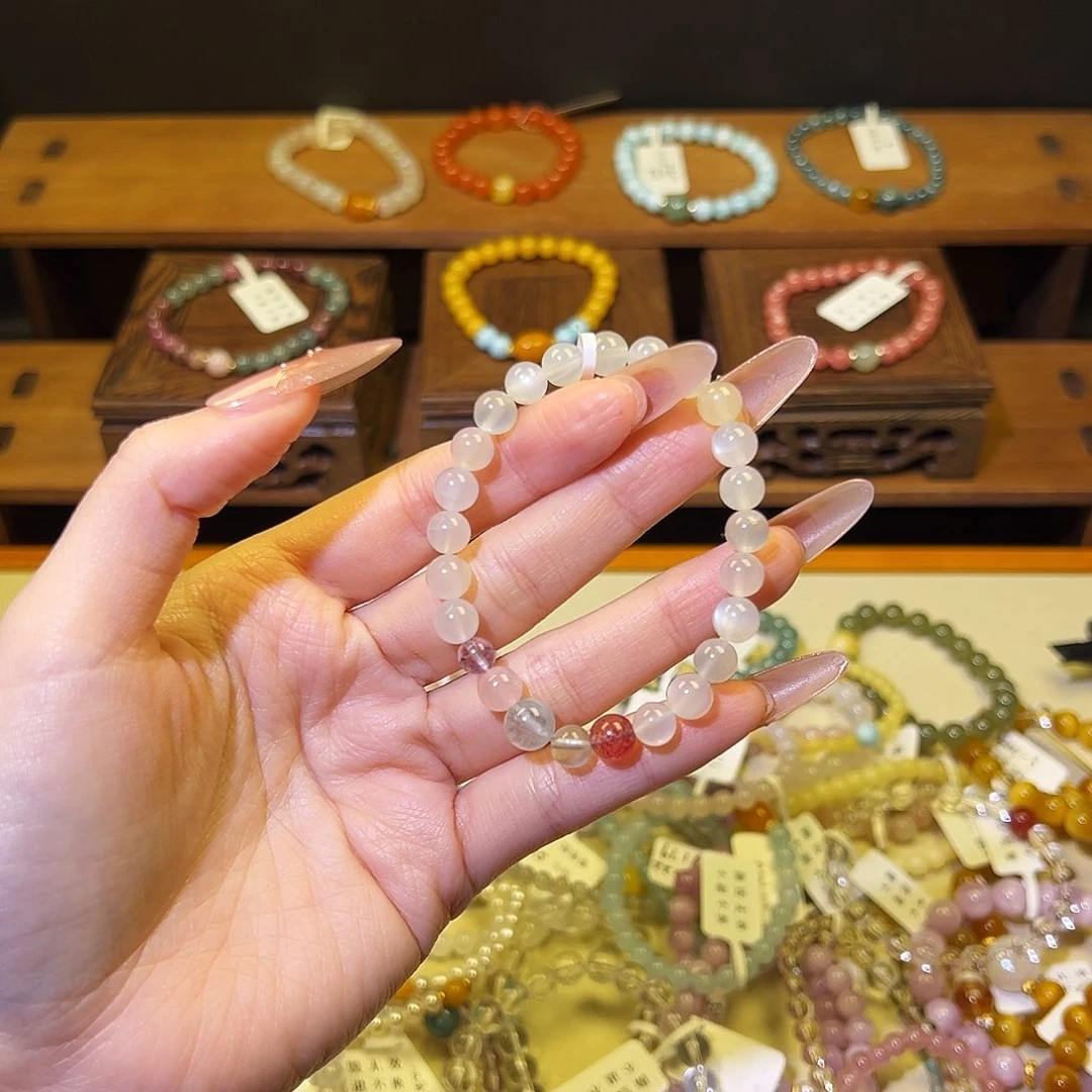 水晶手链银S925镶嵌白月光多宝2323