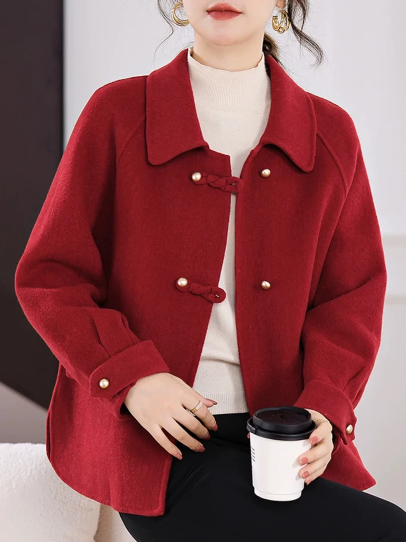 2号2025新款小个子减龄短款羊毛外套